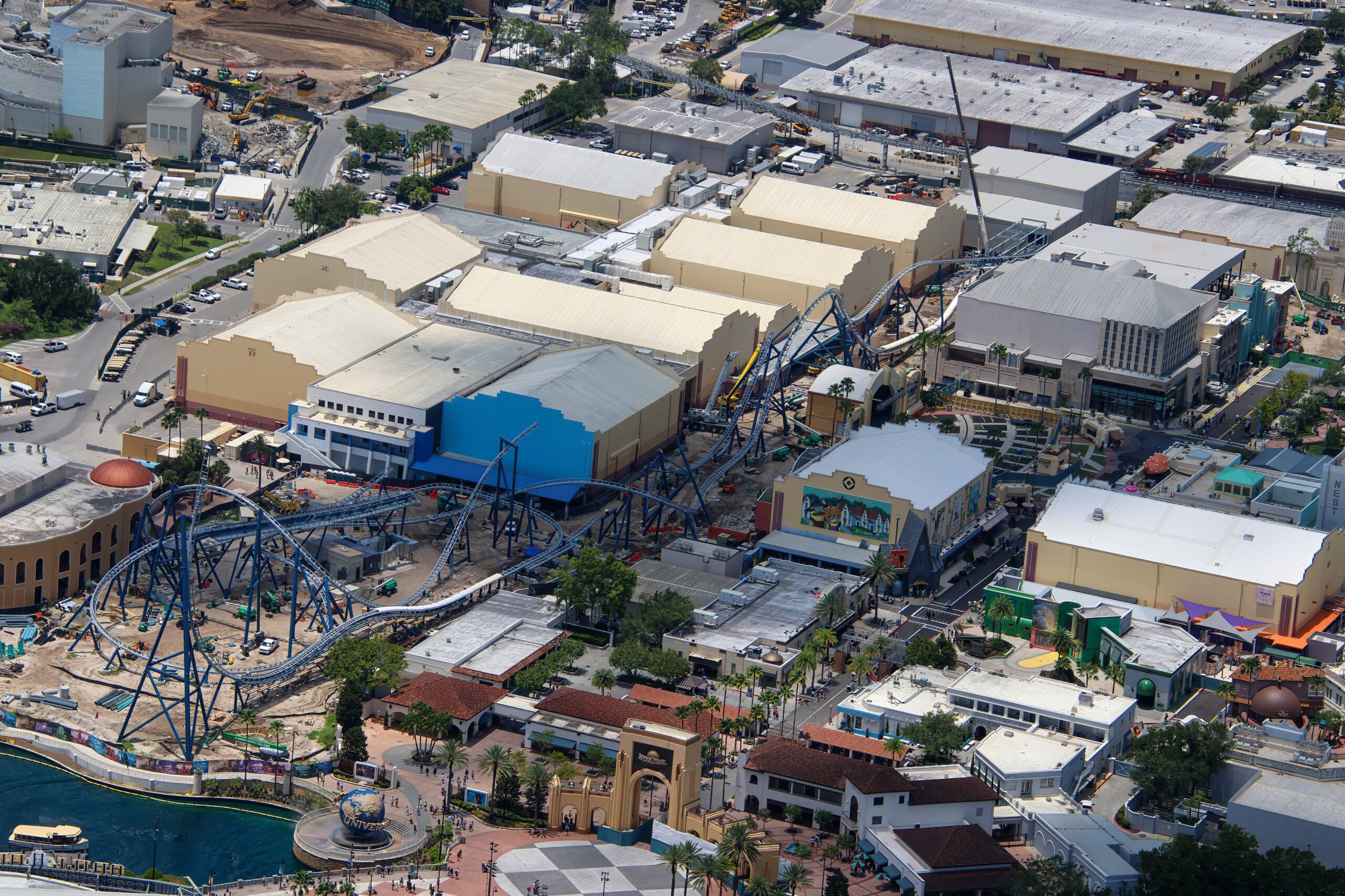 The next major element of Fast & Furious: Hollywood Drift is rising above Universal Studios Florida as crews simultaneously restore portions of Universal Music Plaza below.