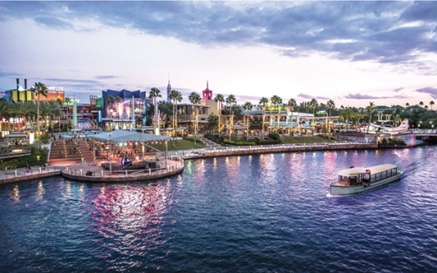 Universal CityWalk Orlando at night