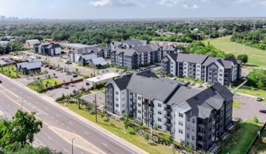 Aerial view of Azalea Apartments, a 289-unit apartment community at 2633 Azalea Garden Place in Tampa.
