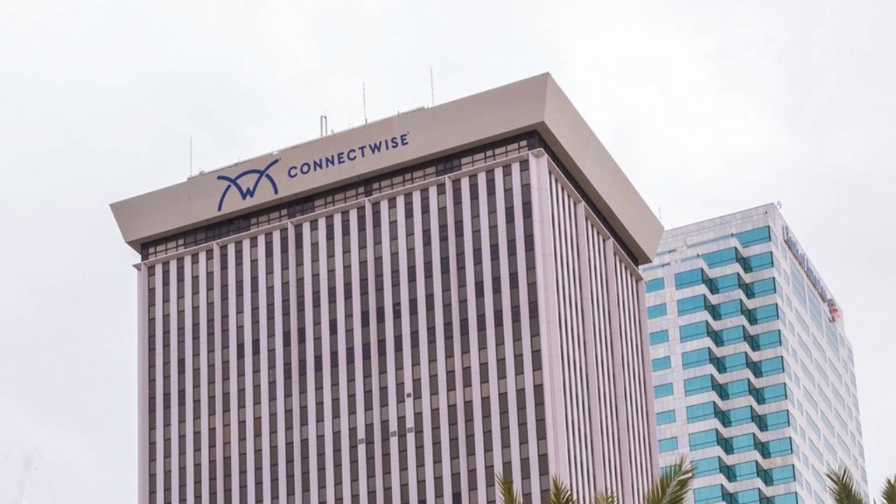 ConnectWise headquarters in downtown Tampa, where the technology company announced a new AI platform for managed service providers.