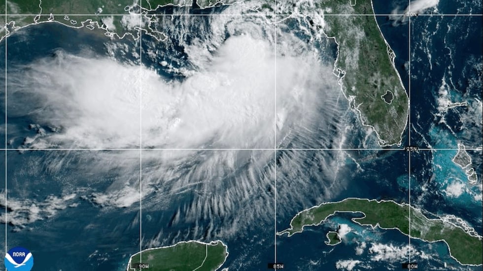 This NOAA satellite image taken at 10:30 a.m. EST on Tuesday, July 21, 2026, shows Tropical...