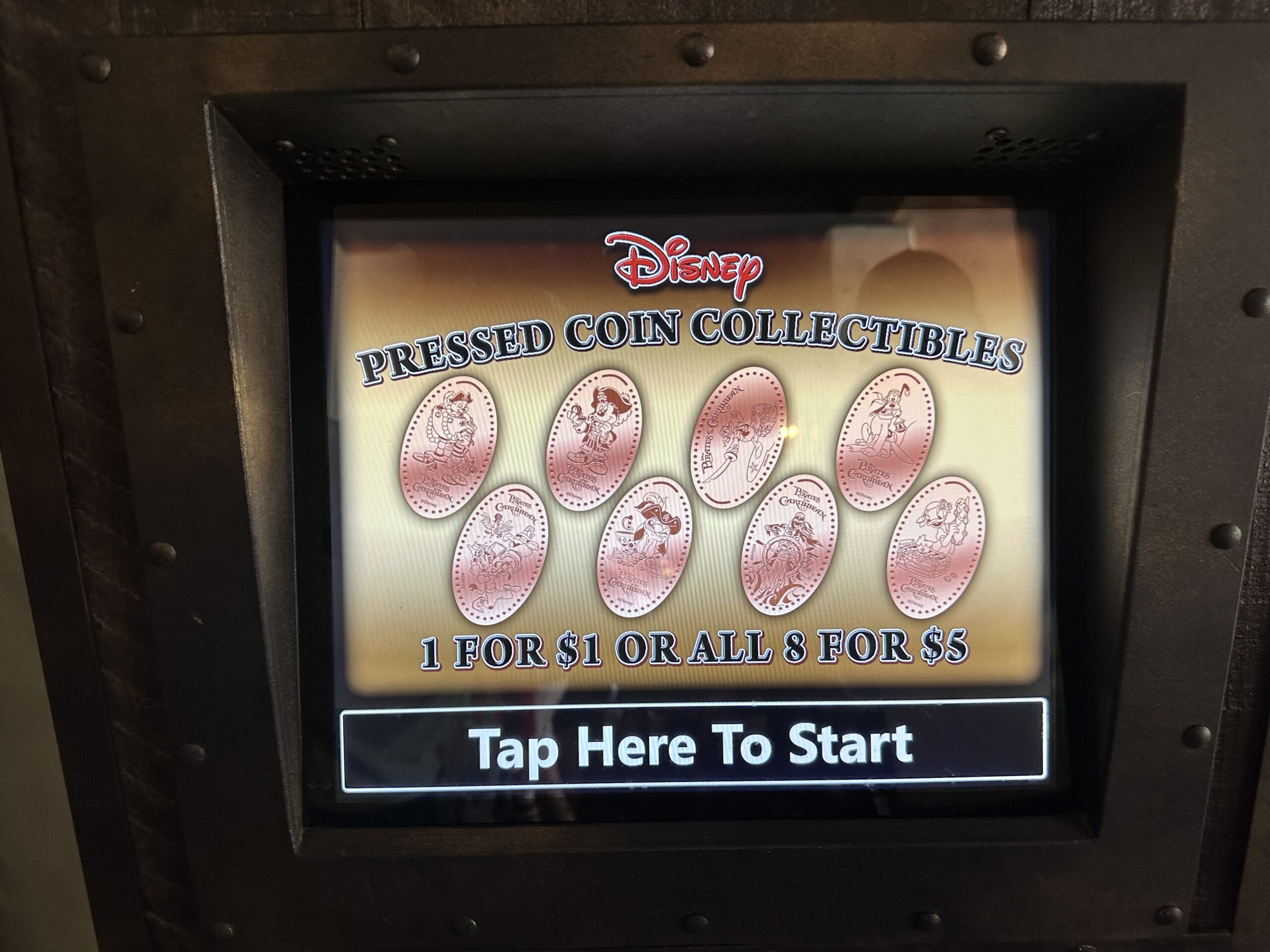 Four New Pressed Penny Machines Installed at Magic Kingdom