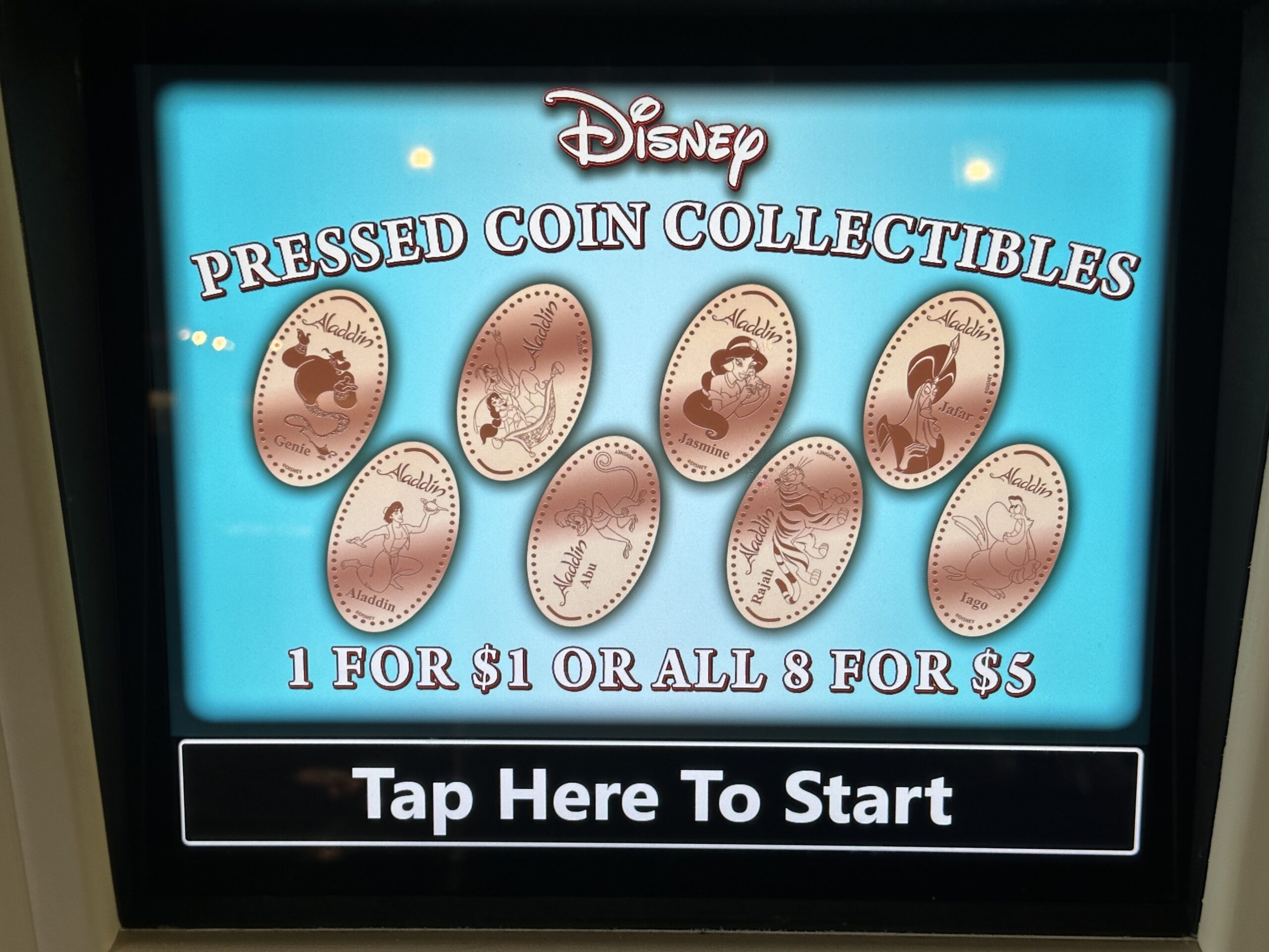 Four New Pressed Penny Machines Installed at Magic Kingdom