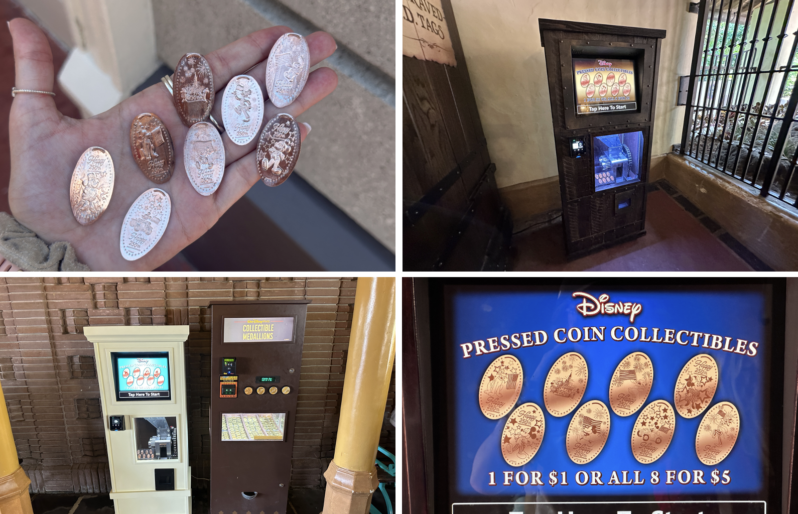 Four New Pressed Penny Machines Installed at Magic Kingdom