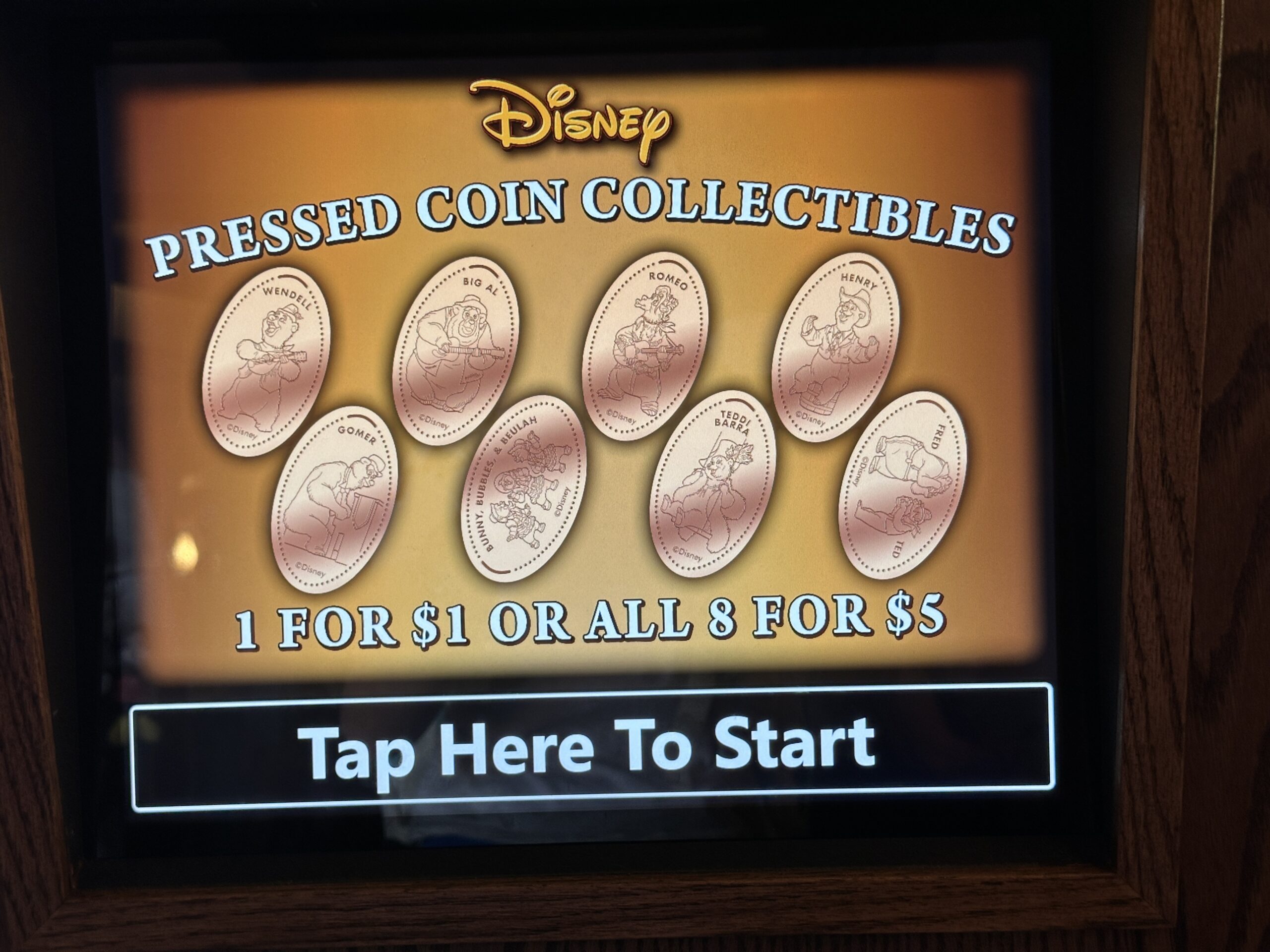 Four New Pressed Penny Machines Installed at Magic Kingdom