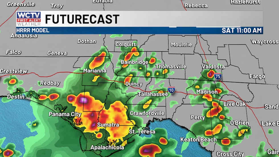 More rain this weekend. Showers will already be ongoing during your Saturday morning plans.