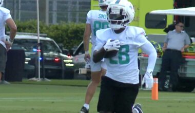 Miami Dolphins training camp opens with 11-on-11 drills as team eyes run-first identity