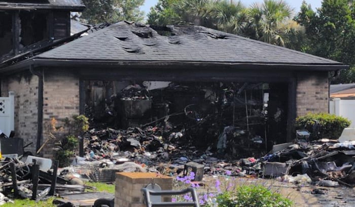 2 Orange County deputies hospitalized after garage fire, officials say