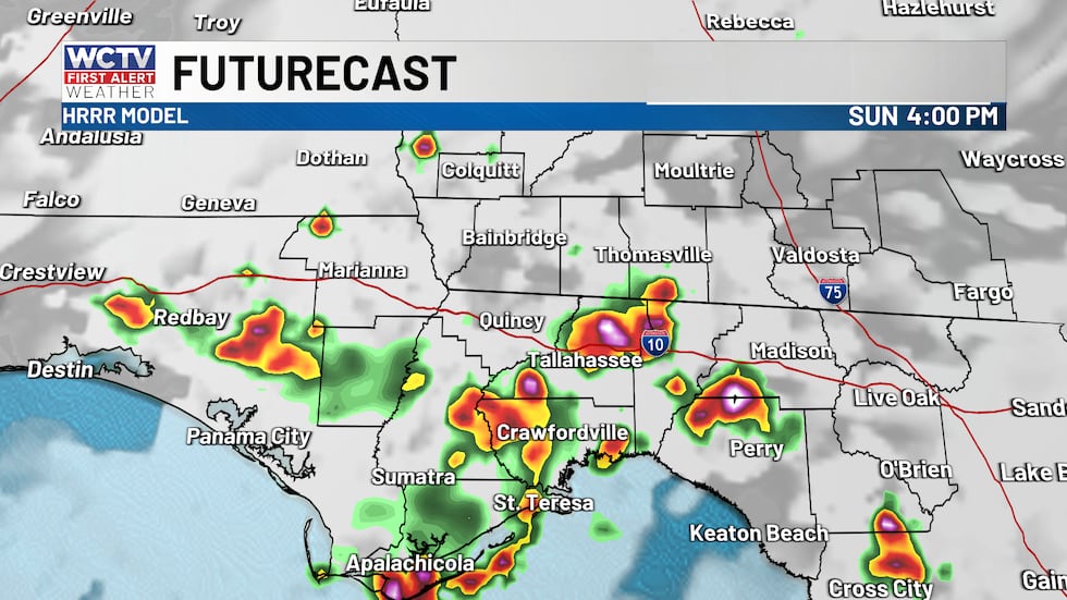 Rain and storms become likely on Sunday after 1 p.m.