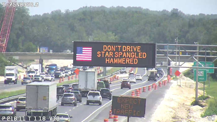 ‘Don’t drive star spangled hammered’: Florida highway signs get patriotic for July 4 weekend