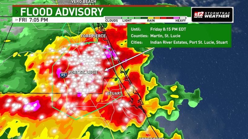 Flood Advisory in effect for St. Lucie and Martin Counties until 8:15 p.m.(WPEC)
