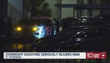 Police search for suspect after 20-year-old man is hospitalized after overnight shooting in St. Pete