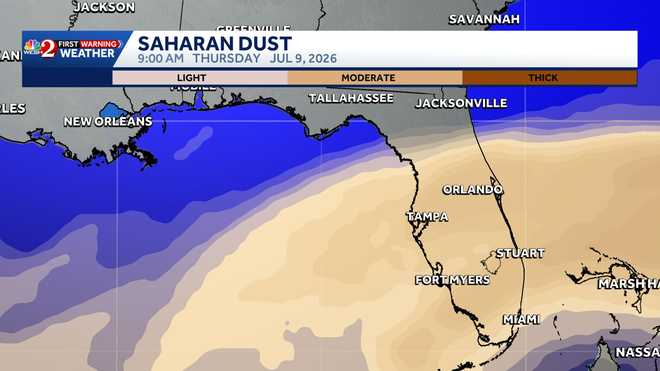Saharan dust over Central Florida saharan dust over central florida