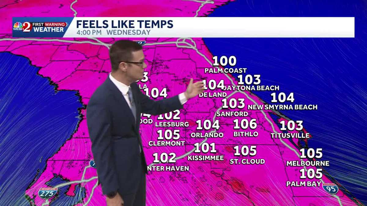 Hot air settles back in as rain coverage drops in Central Florida