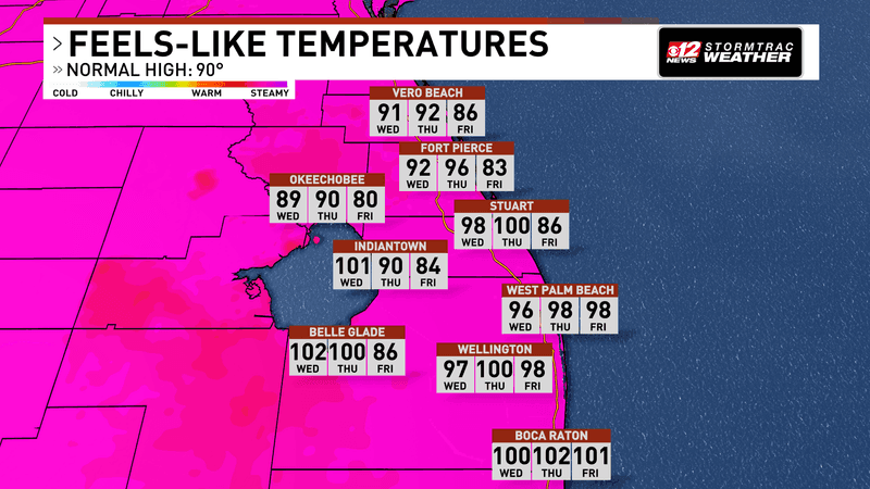 Heat advisory in effect as storms stay limited across South Florida. (WPEC)