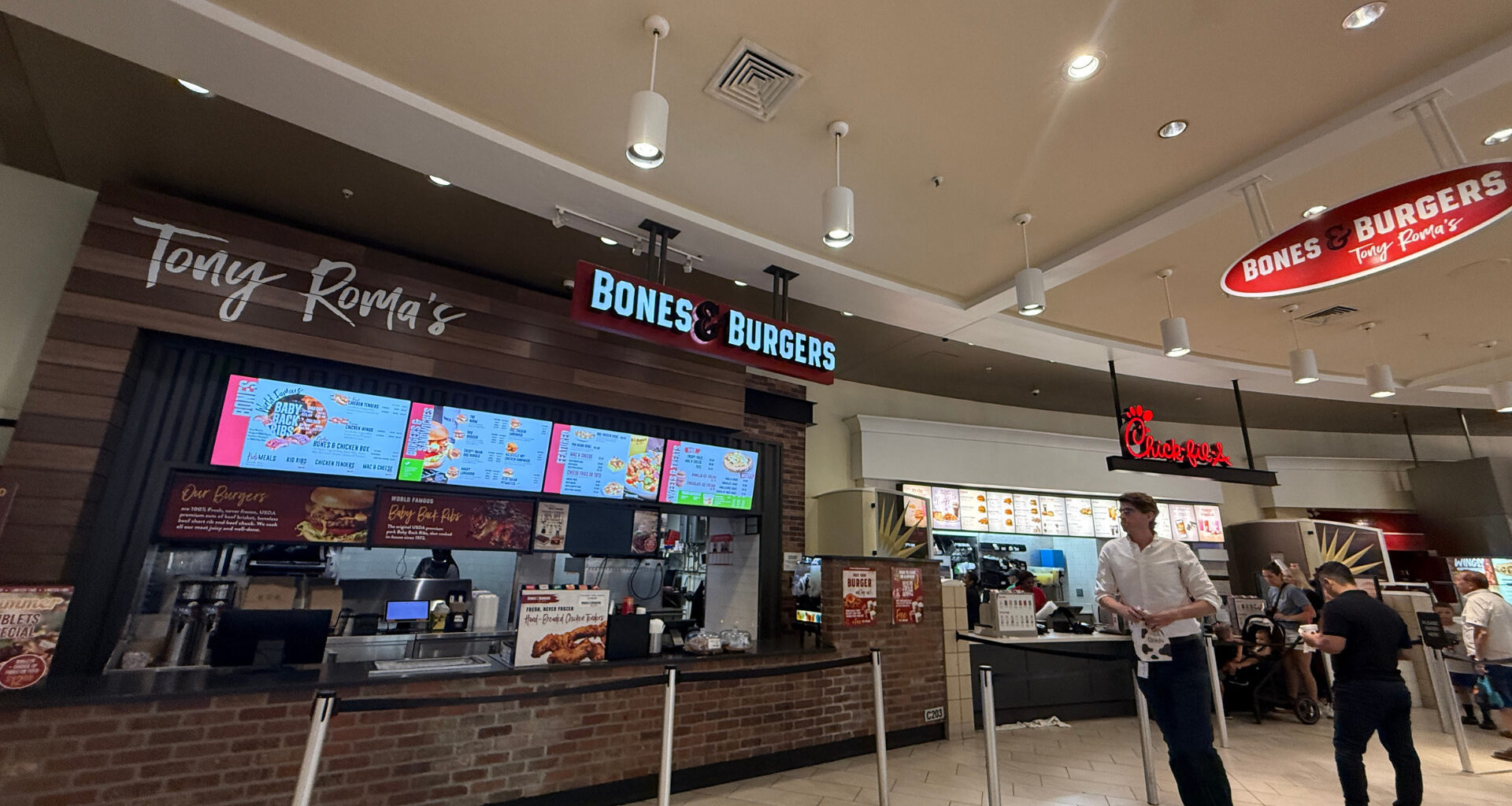 The exterior of a fast-casual restaurant