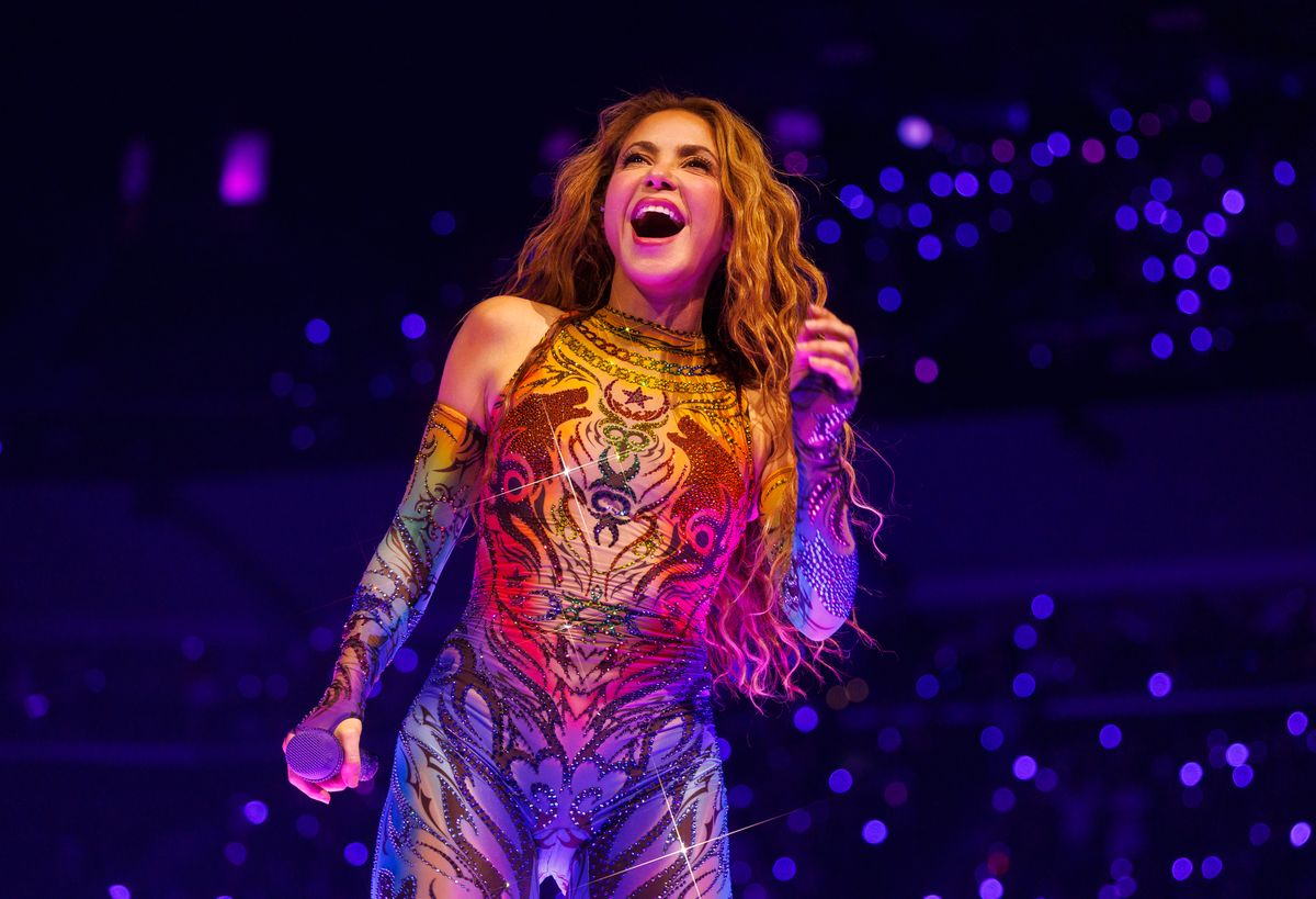 Shakira performs during the SHAKIRA - Las Mujeres Ya No Lloran World Tour held at Intuit Dome on June 13, 2026 in Inglewood, California. (Photo by Christopher Polk/Billboard via Getty Images) 