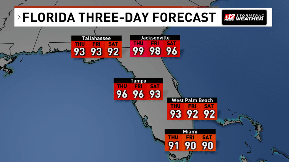 It'll remain hot across the state this week. (WPEC)
