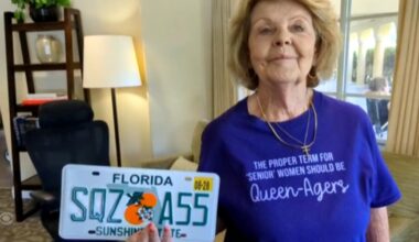 Florida DMV hands 76-year-old a license plate that became the talk of her senior community