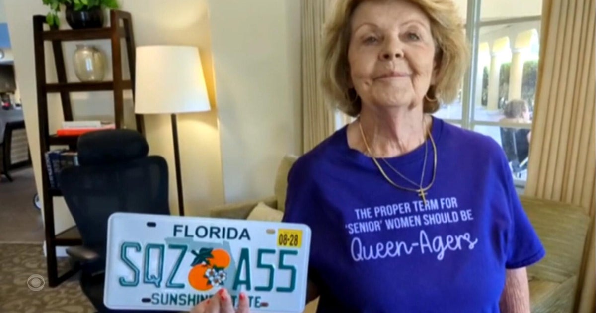 Florida DMV hands 76-year-old a license plate that became the talk of her senior community