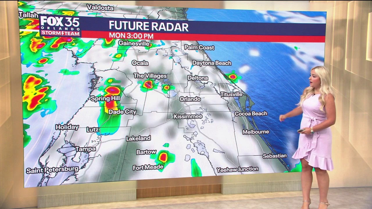 Orlando AM Weather Forecast: Scattered downpours to start the week