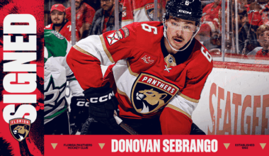 Florida Panthers Agree to Terms with Defenseman Donovan Sebrango on a One-Year Contract