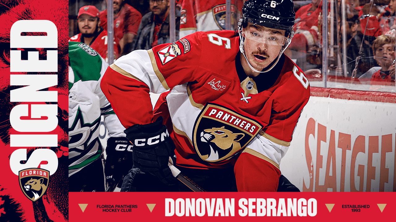 Florida Panthers Agree to Terms with Defenseman Donovan Sebrango on a One-Year Contract