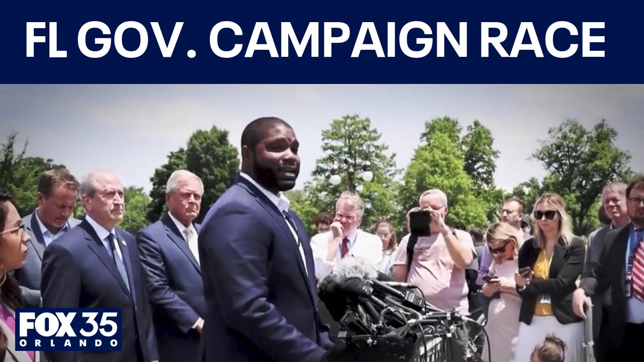 GOP frontrunner in Florida governor race, Byron Donalds, campaigns in Orlando