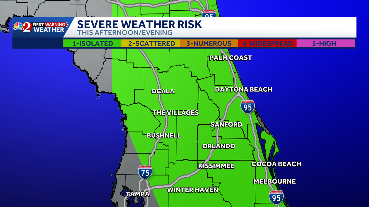 Damaging winds, lightning and heavy rain likely in Central Florida