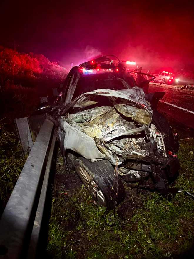 Fiery crash in Indiantown leaves one dead, another critically injured A two-vehicle crash in Indiantown early Sunday morning resulted in one fatality and another person being airlifted to a hospital with traumatic injuries.
