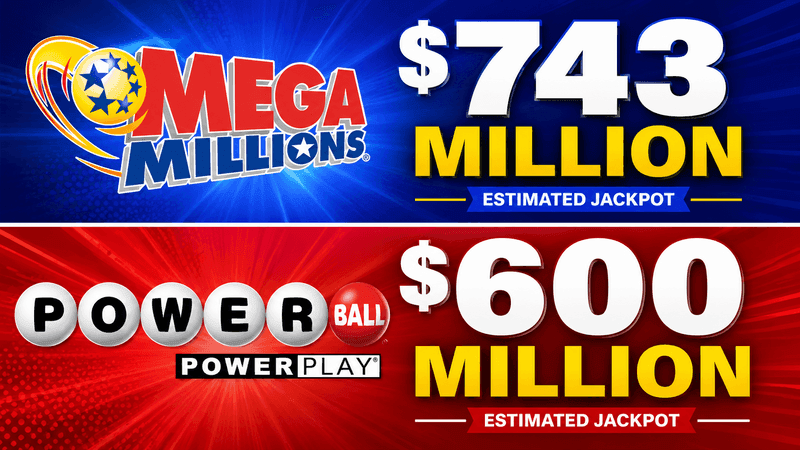 The Mega Millions jackpot has climbed to an estimated $743 million for Friday night's drawing, while Saturday's Powerball jackpot is estimated at $600 million, giving players a shot at a combined $1.34 billion in prizes. (Lottery)
