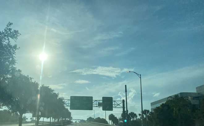 Fireworks debris creates haze over Palm Beaches and Treasure Coast A milky haze settled over the Palm Beaches and Treasure Coast in South Florida on Sunday morning due to smoke and debris from July 4 fireworks. Photo taken in Boca Raton, Florida on Sunday, July 5, 2026.