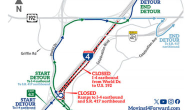 I-4 East in Osceola to close Sunday night; see where, when, what else