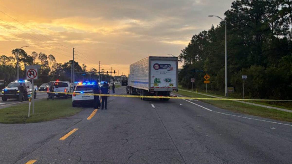 The scene of a fatal crash in Florida