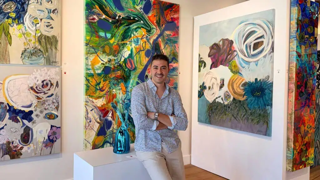 The interior of an art gallery