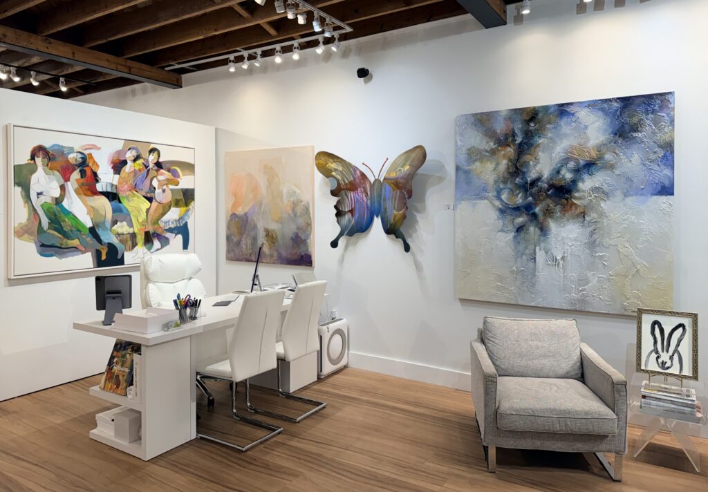 The interior of a gallery