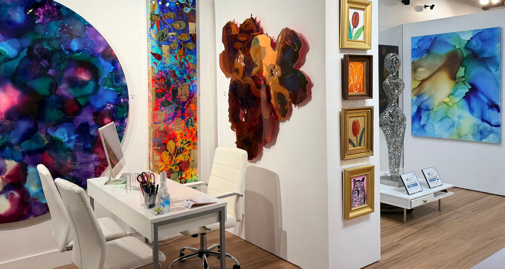 The interior of a gallery