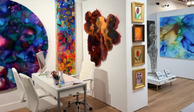 The interior of a gallery