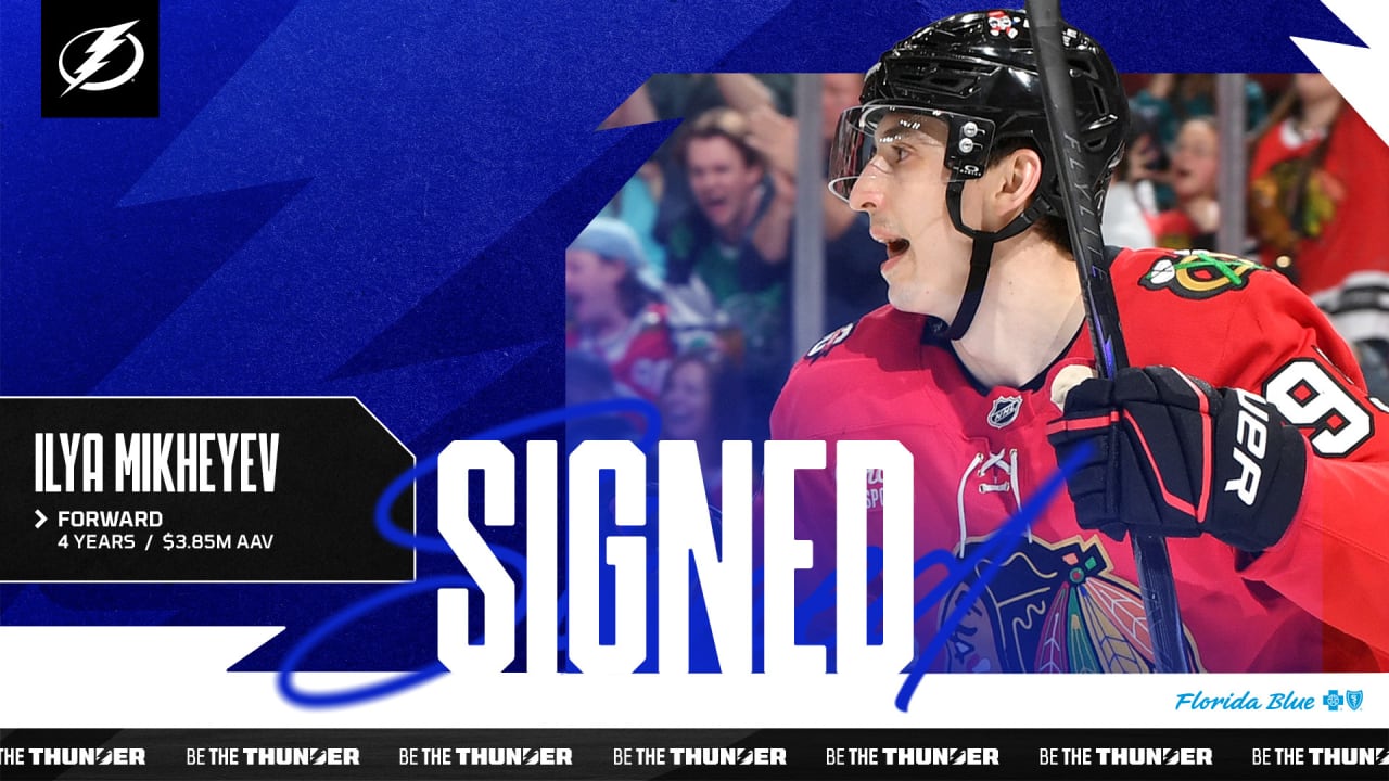 Lightning sign forward Ilya Mikheyev to four-year contract
