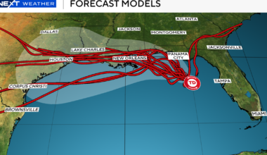 Tropical Depression Two forms in Gulf, Tropical Storm Watch issued for Florida Panhandle