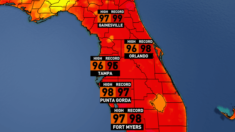 Record highs are possible Thursday afternoon. (WPEC)