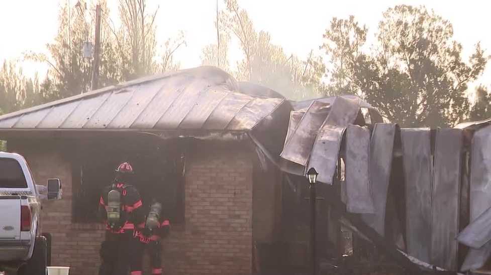 House deemed total loss after crews respond to fire on Saddlewood Lane in Lee County