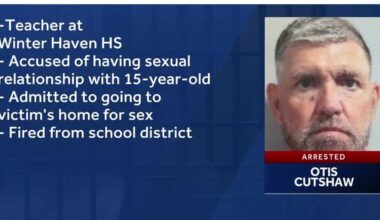 Florida high school teacher accused of sex with 15-year-old student