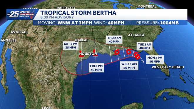 tropical storm bertha 8 p.m. advisory 07-20-2026