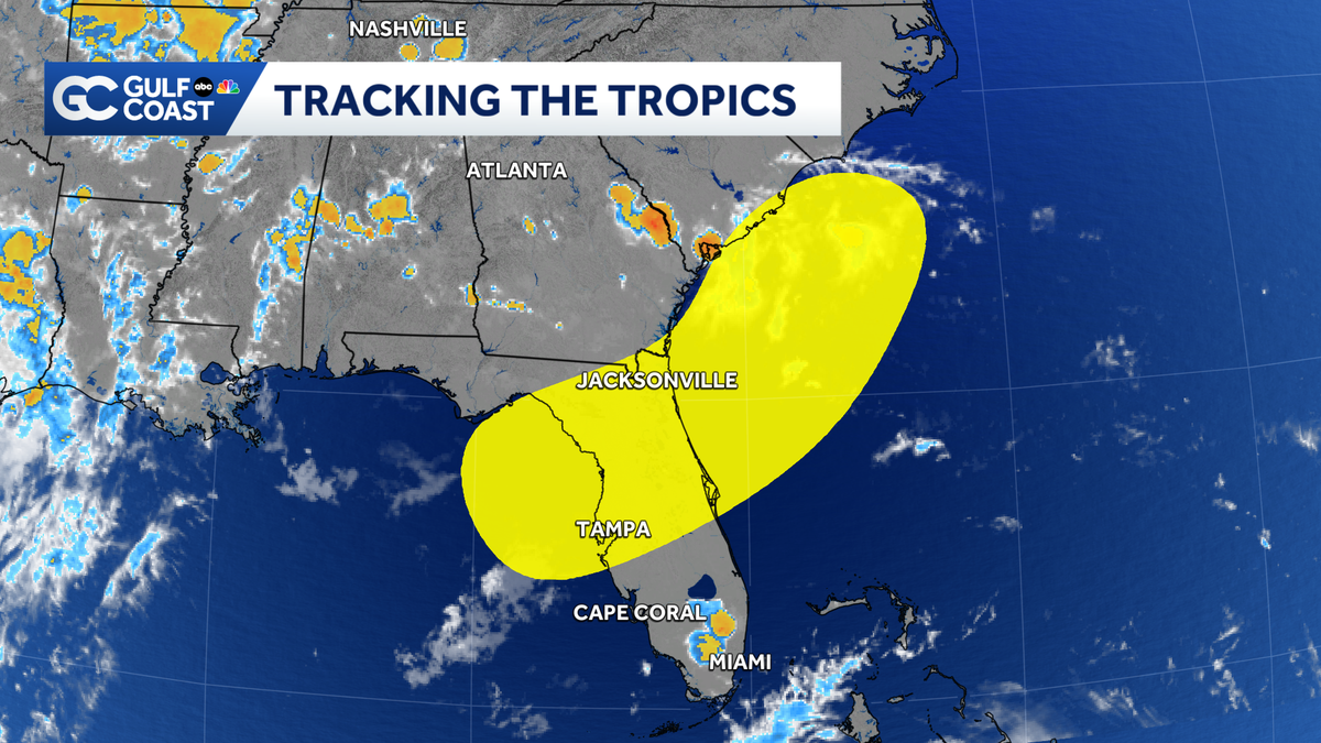 Tracking two areas of interest; Low odds for development near Florida