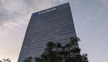 Looking up at the EverBank Center at 301 W. Bay St. in Downtown Jacksonville.