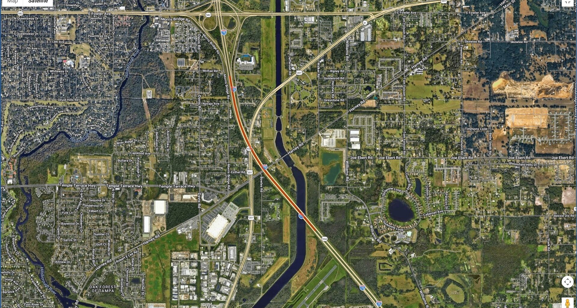 Weekend closure of U.S. 301 between Harney, Williams roads in Tampa