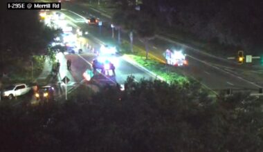 70-year-old pedestrian dies after being hit by two vehicles at Merrill Road and I-295: FHP