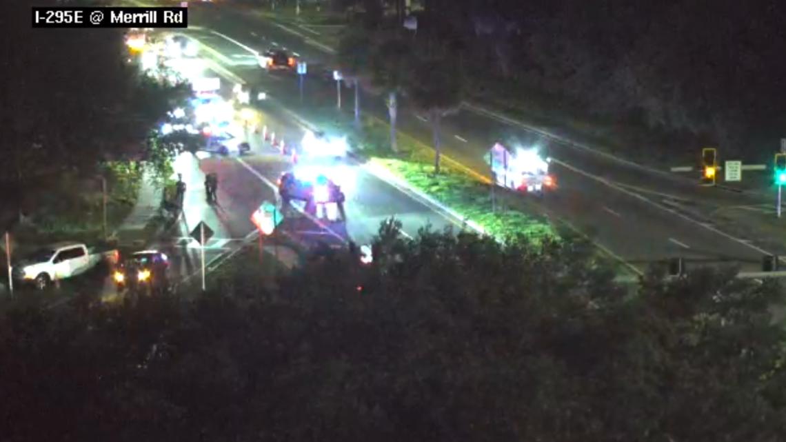 70-year-old pedestrian dies after being hit by two vehicles at Merrill Road and I-295: FHP