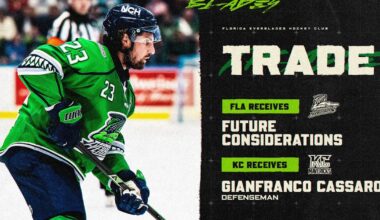 Florida Everblades | FLORIDA TRADES DEFENSEMAN GIANFRANCO CASSARO TO KANSAS CITY